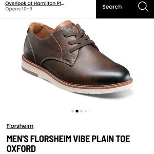 Florsheim Brown Leather Oxford Shoes Classic Design